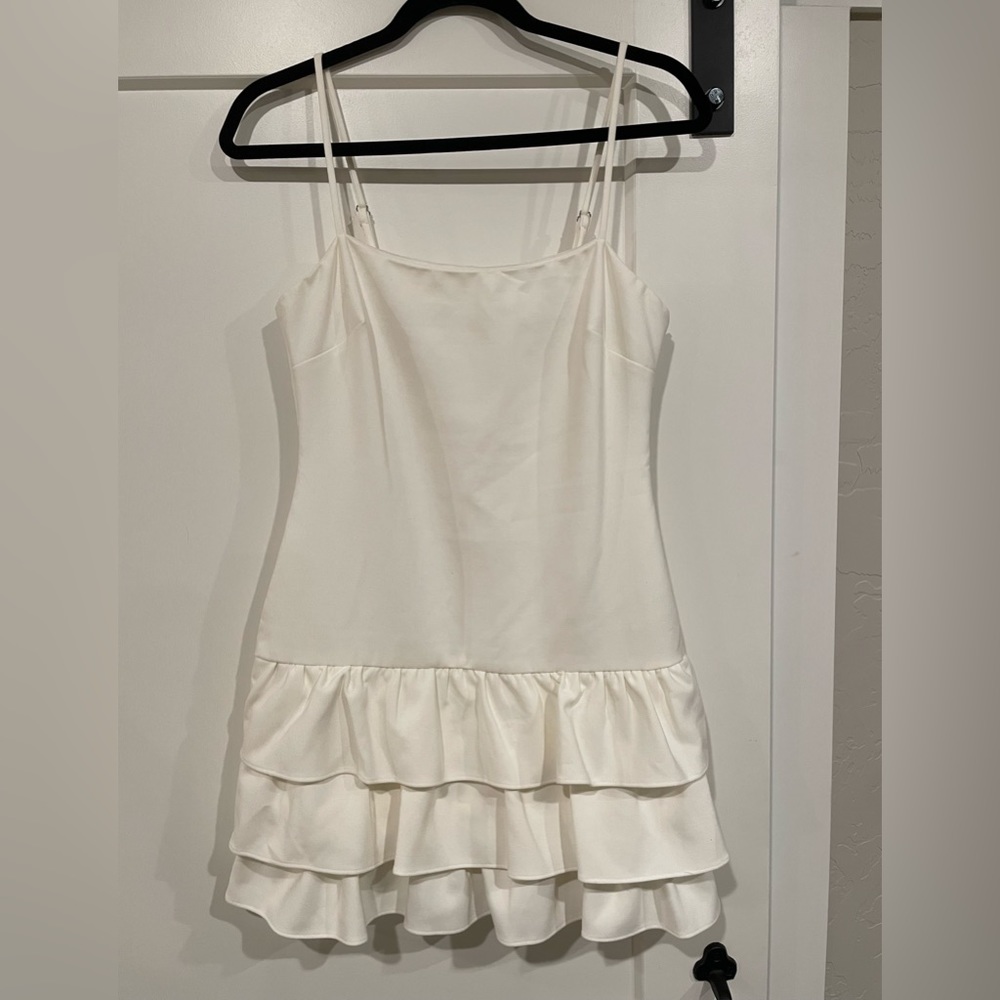 Likely ruffle mini dress